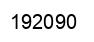 Number 192090 black image