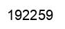 Number 192259 black image