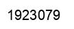 Number 1923079 black image