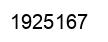 Number 1925167 black image