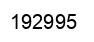 Number 192995 black image