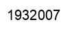 Number 1932007 black image