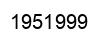 Number 1951999 black image