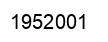 Number 1952001 black image