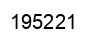 Number 195221 black image