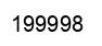 Número 199998 imagen negro