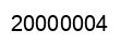Number 20000004 black image