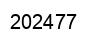 Number 202477 black image