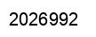 Number 2026992 black image