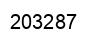 Number 203287 black image