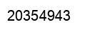 Number 20354943 black image