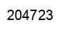 Number 204723 black image