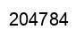 Number 204784 black image