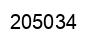 Number 205034 black image