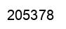 Number 205378 black image