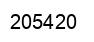 Number 205420 black image