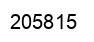 Number 205815 black image