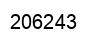 Number 206243 black image