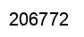 Number 206772 black image