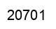 Number 20701 black image