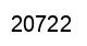 Number 20722 black image
