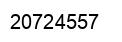 Number 20724557 black image
