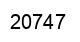 Number 20747 black image