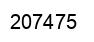 Number 207475 black image