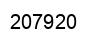 Number 207920 black image