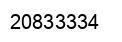Number 20833334 black image