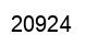 Number 20924 black image