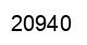 Number 20940 black image
