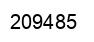 Number 209485 black image