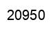 Número 20950 imagen negro