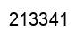 Number 213341 black image