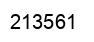 Number 213561 black image
