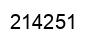 Number 214251 black image