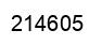 Number 214605 black image