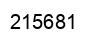 Number 215681 black image