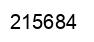 Number 215684 black image