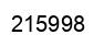 Number 215998 black image