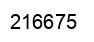 Number 216675 black image