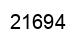 Number 21694 black image