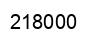 Number 218000 black image