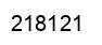 Number 218121 black image