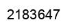 Number 2183647 black image