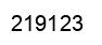 Number 219123 black image