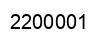 Number 2200001 black image