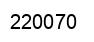 Number 220070 black image