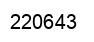 Number 220643 black image